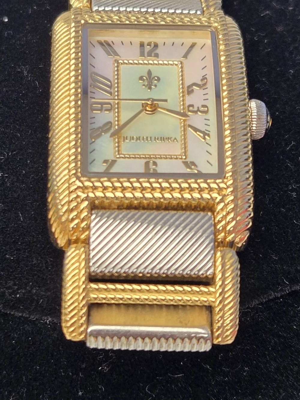 Judith Ripka Lexington Two-Tone Gold and Silver Women's Watch